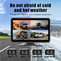 Système de surveillance pour tracteur routier, caméra 360° pour voiture, sécurité arrière, moniteur tactile 10,1 pouces, kit enregistreur vidéo, détection d'angle mort