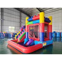Château gonflable commercial durable en PVC pour intérieur, blocs de construction portables, château sauteur, toboggan aquatique pour adultes