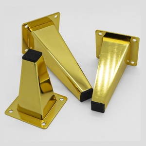 Pata de sofá, soporte de silla cónica de hierro metálico, patas de muebles de acero de latón dorado, cama de noche, armario cromado, patas de sofá de Metal - Product Image 2