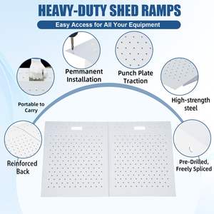 औद्योगिक ग्रेड टिकाऊ शेड रैंप 1500 एलबी क्षमता गैर-पर्ची छिद्रित शीट 12.7 लॉन मोवर्स के लिए ढलान - Product Image 4