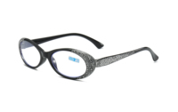 Mode belle PC cadre ovale lumière bleue bloquant la presbytie unisexe hommes femmes lunettes correctives lunettes de lecture