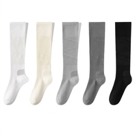 Chaussettes de compression légères en maille ajourée pour mollets, élastiques, à manchette non-serrante, améliorent le retour veineux, pour cyclisme, marathon et sports