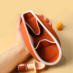 Assiette à dîner en silicone personnalisable pour enfants, ensemble de vaisselle avec ventouse, résistante aux hautes températures, assiette pour bébé - Product Image 3