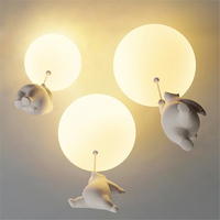Plafonnier LED en forme d'ours de dessin animé, design moderne, luminaire décoratif d'intérieur, idéal pour la chambre d'un enfant