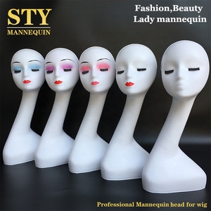 Cabeza de maniquí para pestañas, busto de maniquí para sombreros, exhibición de <span class=keywords><strong>maniquíes</strong></span> de terciopelo - Product Image 1