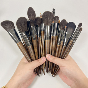 Meilleurs pinceaux <span class=keywords><strong>de</strong></span> maquillage naturels Pro Premium Pinceaux <span class=keywords><strong>de</strong></span> maquillage professionnels en poils d'animaux naturels <span class=keywords><strong>de</strong></span> chèvre marron végétalien <span class=keywords><strong>de</strong></span> luxe sans cruauté - Product Image 2