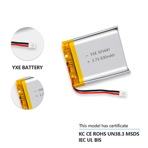 공장 OEM/ODM <span class=keywords><strong>3.7V</strong></span>/830mah 리틀 파우치 충전식 리튬 폴리머 배터리 소비자 전자 제품 모델 503441 - Product Image 3