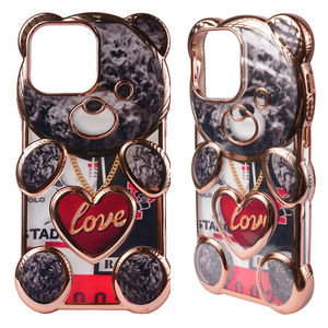 2025 Meilleures Ventes <span class=keywords><strong>Antichoc</strong></span> Téléphone Portable Cas Adorable Ours Forme Galvanoplastie TPU Cas Pour <span class=keywords><strong>iPhone</strong></span> 16 15 Fundas Para Celulares - Product Image 3