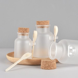 Cơ thể chà container 500ml <span class=keywords><strong>100ml</strong></span> 200ml 300 ml 10oz rỗng nhựa cơ thể Tắm muối bao bì Jar với thìa gỗ nắp - Product Image 5