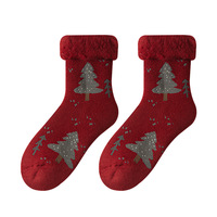 Chaussettes en sherpa douces et moelleuses à double couche, épaisses et chaudes pour l'hiver, cadeau de fête, chaussettes de Noël mignonnes pour femmes