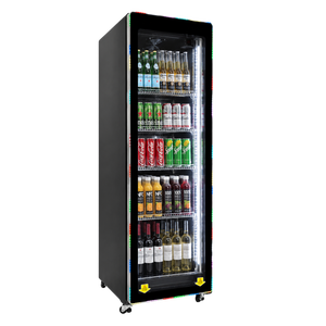 Réfrigérateur vertical commercial pour restaurant, vitrine de présentation à porte unique, pour boissons et vins, congélateur de présentation réfrigéré - Product Image 1