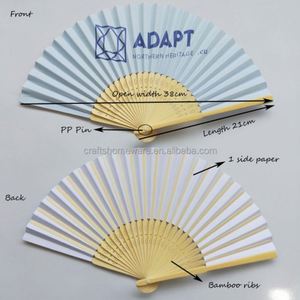 Wholesale Foldable Bamboo Paper <b>Hand</b> <b>Fan</b> for Chinese New Year Wedding Traditional Folk Art Style Carved Painted DIY Hainan - Product Image 5