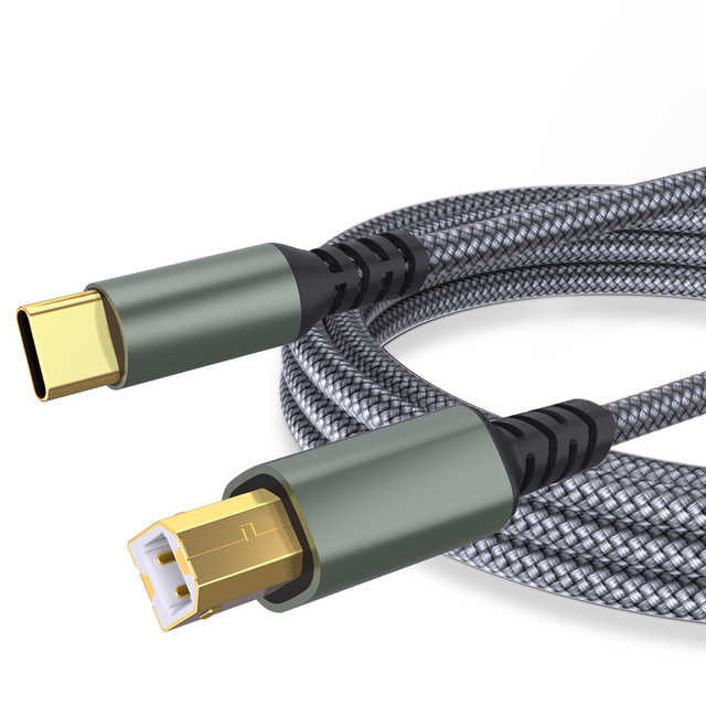 USB C Printer Cable USB Type B 2.0 to Type C Scanner Printer Cord MIDI to USBC Cable for Macbook Pro/Air iPad Computer Laptop,