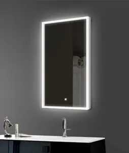 Miroir de vanité avec éclairage mural moderne, style Hollywood, salle de bains, hôtel
