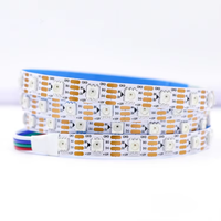 Bande LED flexible DC12V WS2818 5050 RGB avec circuit intégré, PCB en cuivre, 30/60/144 LED/m, SMD, double signal adressable, IP65, contrôlée par Wi-Fi