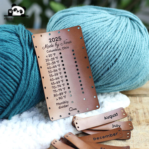 Etiqueta <span class=keywords><strong>de</strong></span> Color Personalizada para Mantas <span class=keywords><strong>de</strong></span> Ganchillo, Cuero Sintético para Artículos Hechos a Mano <span class=keywords><strong>de</strong></span> Punto y Ganchillo, Rangos Personalizados - Product Image 2