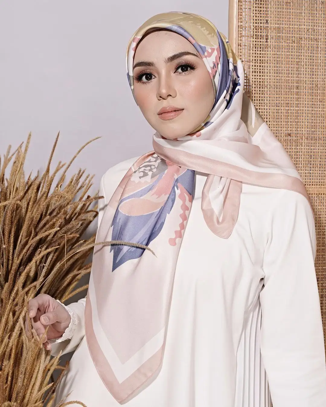 2021 muslim twill satin printed hijabs High Quality stock digital printing square twill satin scarf