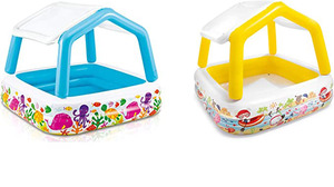 Trẻ em Inflatable dù để che nắng hồ cá hồ bơi Nhiều Màu PVC sân Hồ bơi cho trẻ mới biết đi ngoài trời Hồ bơi bơm hơi với mái nhà - Product Image 3