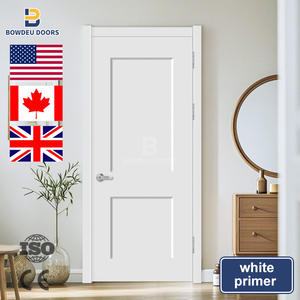 Imprimación blanca Estilo terminado Un panel Casas Interior Puerta de madera MDF interna Puerta de coctelera personalizada - Product Image 4