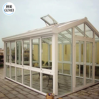 Offre Spéciale 100% Inspection complète Grande Capacité Oem Accepter Verre Maison Enduit de Poudre Préfabriquée Sunrooms