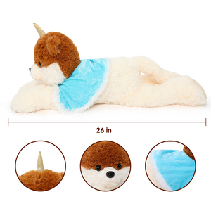 Peluche de Perrita Mamá Acogedora <span class=keywords><strong>en</strong></span> Posición Acostada, Juguete de Peluche Colorido para Niños, Regalo Ideal para Baby Shower y Decoración de Guardería - Product Image 4