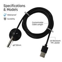 Sensor Suhu dan Kelembapan Rumah Pintar Seri JYX SHT30 SHT40 SHT31 Tahan Air Bahan Stainless Steel Output I2C 0-5V Respon 5s USB