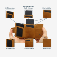 Dompet Kartu Pop Up dengan Kancing Penutup untuk Pria, Dompet Uang Pop Up Anti RFID Custom, Tempat Kartu Logam Aluminium dengan Kantong Koin
