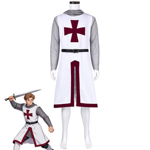 Costume de Chevalier Templier en Mailles, Robe de Croisé Médiévale, Tenue de Cosplay pour Adulte, Vêtement de Performance pour Jeu de Rôle - Product Image 4