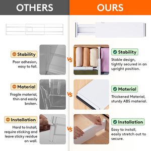 Tùy chỉnh tre hình chữ nhật có thể điều chỉnh dải phân cách bàn nhà bếp quần áo tủ quần áo tổ chức ngăn kéo chia - Product Image 4