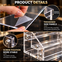 Présentoir en acrylique transparent personnalisé pour boissons, gâteaux, desserts, beignets et aliments – Support à étages trapézoïdaux multicouches en cristal – Vente en gros