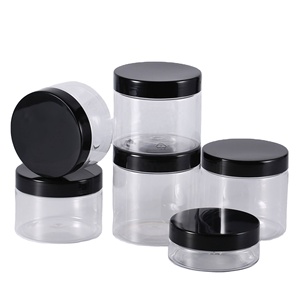 16oz 500ml Transparent PET <b>Plastic</b> Cosmetic Jars Empty Body Scrub <b>Container</b> Nutrition Powder Candy Cookie Sugar Capacity 150ml - Product Image 2
