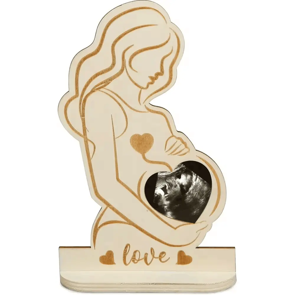Cornice per foto in legno ad ultrasuoni per bambini-regalo per mamma in attesa per amica incinta | Moglie regali dal marito