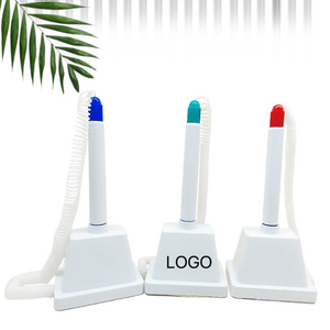 Bolígrafo de Lujo para Regalos Promocionales IStapromo, Bolígrafo de Escritorio de Plástico con Cadena, Base Blanca, Soporte de Escritorio, Soporte Seguro para Bolígrafo - Product Image 2