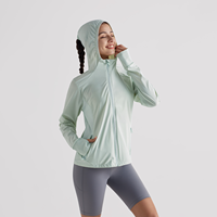 Sweat à capuche pour femme Water Matt avec protection solaire UPF 50+, tissu extensible, fermeture éclair, léger, respirant, séchage rapide, manches longues