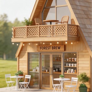 Cabane mobile créative en bois rustique avec toit triangulaire, verre trempé, structure de loisirs écologique, véranda - Product Image 1