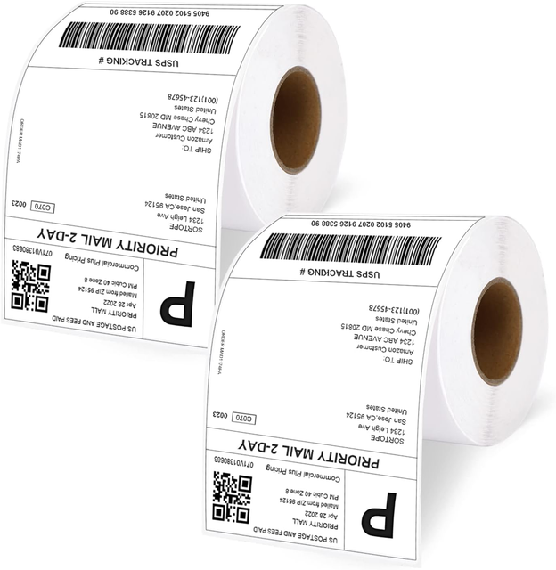 Recyclable Thermal Label Sticker 100*150 Ream Thermal Label 10x15 Adhesive Thermal Paper Label