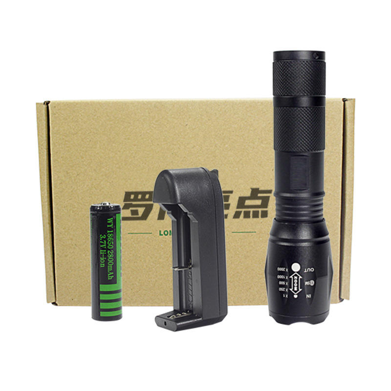 ชุดไฟฉาย White Light T6 (รวมกล่องชาร์จแบตเตอรี่)