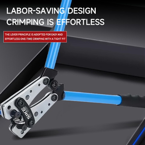 HX-50B Industrial Grade Steel Crimping Clamp with <b>Soft</b> Grip Handle Adjustable Crimping Range 6-50mm Tool Connectors Top Entry - Product Image 4