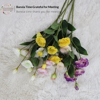 Bunga Lisianthus Buatan YJG-131 Semi-manual Semi-mekanis Dekorasi Pernikahan Rumah Hotel Restoran