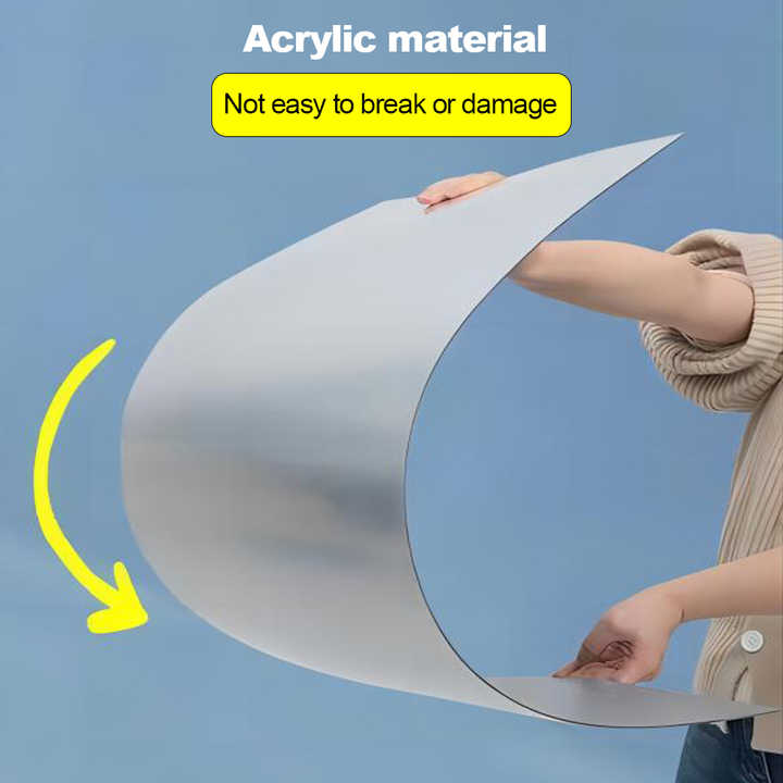 Large Unbreakable Beveled Mirror Wall Sticker Flexible Long Adhesive Espejo Adhesivo Generous Flexible Mirrors for Home Decor