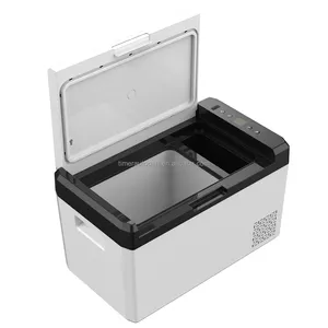 15L Car Portable Eco Friendly Mini Outdoor Bar Fridge Solar Powered Battery Camping Drink Refrigerator 12V Ice Chest Cooler