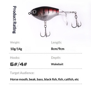 SWORDFISH Leurre de surface ABS de haute qualité 9cm 11 couleurs <span class=keywords><strong>Whopper</strong></span> <span class=keywords><strong>Plopper</strong></span> pour la <span class=keywords><strong>pêche</strong></span> <span class=keywords><strong>au</strong></span> bar en eau salée, flottant et rotatif - Product Image 3
