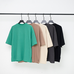 T-shirt Homme de Luxe Personnalisé en Coton Lourd 100% de Haute Qualité, Col Montant, Coupe Oversize et Boxy, Vierge - Product Image 1