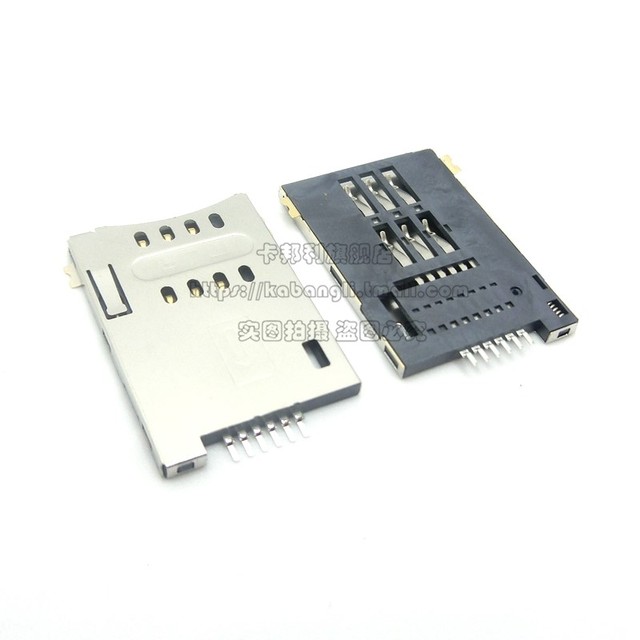 USIM MUP Self-Ejecting 6P 6 Pins C-719 C719 SIM Card Holder Slot Self-Ejecting Card Holder