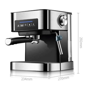 Thema nhà máy thiết kế hiện đại thép không gỉ cảm biến cảm ứng điều khiển 1.6L 15-20bar ý bơm Cappuccino Espresso Máy pha cà phê - Product Image 4