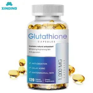 Custom Private Label Antioxidant Whitening Pills 120pcs 1 Box Glutathione Capsules