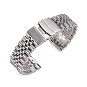 Bracelet de montre JAETIUM en acier inoxydable Jubilee 20 mm 22 mm avec fermoir pliant de sécurité - Product Image 1