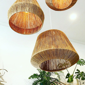 Lámpara colgante estilo Wabi Sabi, cilíndrica, con bombilla LED E27, para sala de estar, dormitorio, restaurante, bar, iluminación decorativa - Product Image 5