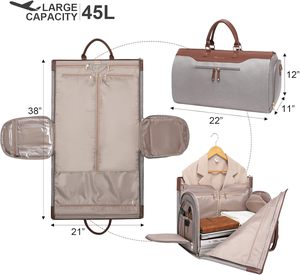 Free sample Superior Foldable Leather Fashion Suit <b>Cover</b> with Custom Logo for Storing <b>Garment</b> Bags, Travel Dust <b>Covers</b> - Product Image 2