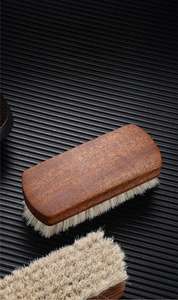Cepillo de crin de caballo blanco de palisandro para zapatos, cepillo especial de madera maciza para limpieza de calzado de cuero, cuidado del calzado, artículos de cuero, mango de madera maciza - Product Image 4